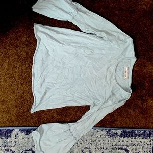 Blouse with flared sleeves